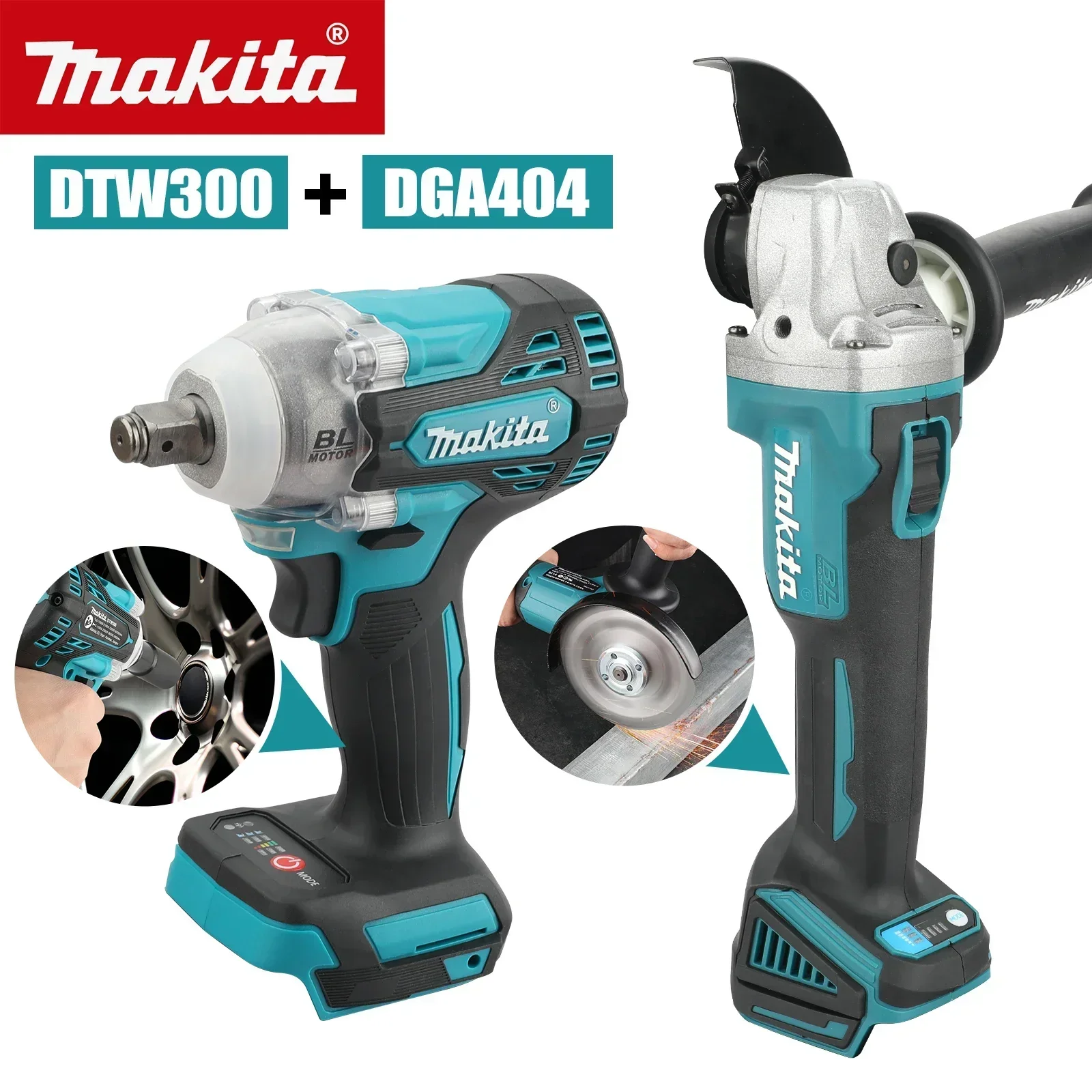 Makita Drill Dtw300 - Makita DTW300 DGA404: set combinato a